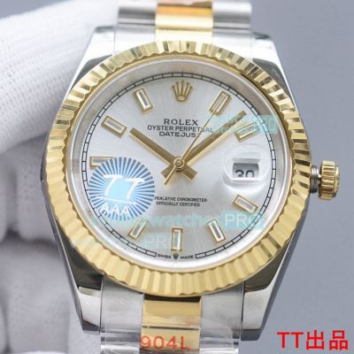 Replica Rolex Datejust II Silver Diamond Stick Markers Dial Two  Tone Watch 41MM